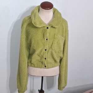 SHEIN/ Olive Teddy Jacket- W Sz 6